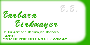 barbara birkmayer business card